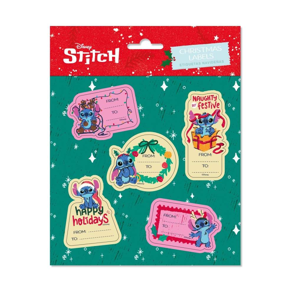 Grupo Erik Disney Lilo & Stitch - Premium Christmas SelfAdhesive Adhesive labels - Multicolours